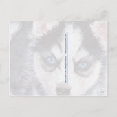 Blue Christmas Husky Dog Pup Xmas briefkaart (Achterkant)
