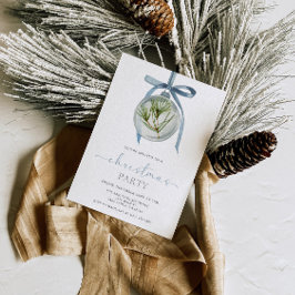 Blue Christmas Invitations Kaart