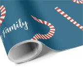 Blue Christmas jelly Lollies aangepaste naam Cadeaupapier (Rol Hoek)