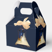 Blue Christmas Jingle Bells Favoriete Cadeaudoos Bedankdoosjes (Achterkant)