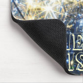 Blue Christmas Mousepad Muismat (Hoek)