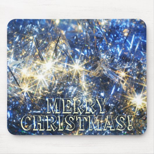 Blue Christmas Mousepad Muismat (Voorkant)
