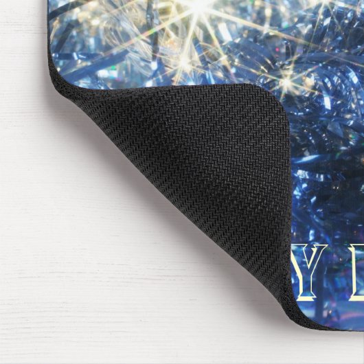 Blue Christmas Mousepad Muismat (Hoek)