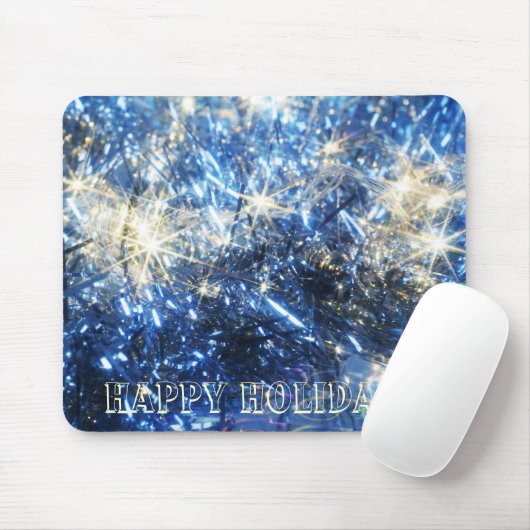 Blue Christmas Mousepad Muismat (Met muis)