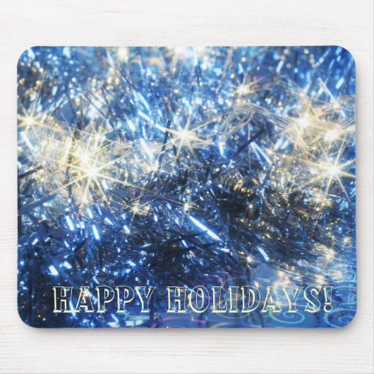 Blue Christmas Mousepad Muismat (Voorkant)