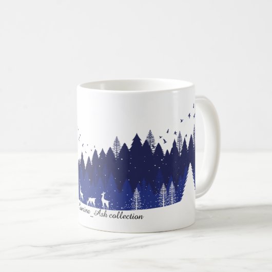 Blue Christmas Mug Koffiemok (Voorkant rechts)