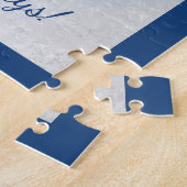 Blue Christmas Multiple Ornaments 11"x14"  Legpuzzel (Zijkant)