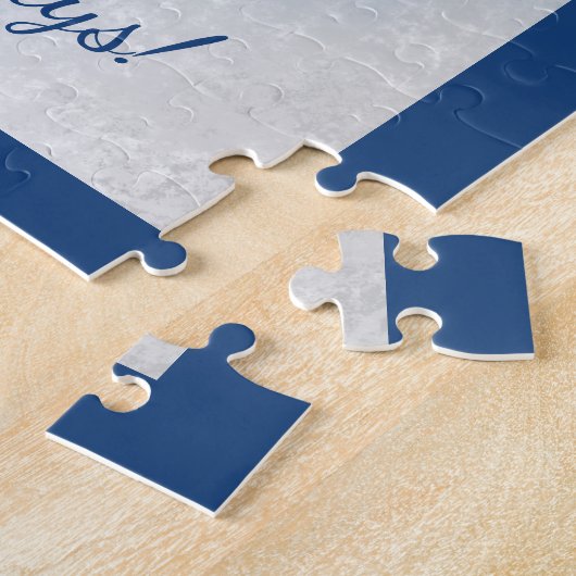 Blue Christmas Multiple Ornaments 11"x14" Legpuzzel (Zijkant)