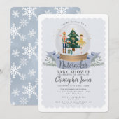 Blue Christmas Notenkraker jongen baby shower uitn (Voorkant / Achterkant)