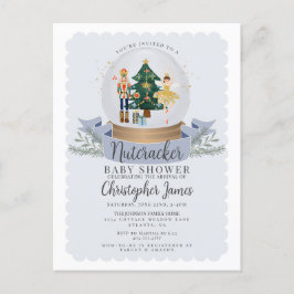Blue Christmas Notenkraker jongen baby shower uitn Briefkaart