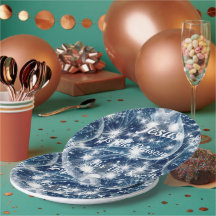 Blue Christmas Paper Borden "Jezus is de reden"