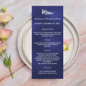 Blue Christmas party dinermenu Menu