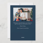 Blue Christmas Photo Collage Kaart (Achterkant)