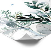 Blue Christmas Santa Baby Baby shower Welkomstbord Poster (Hoek)