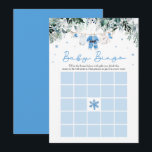 Blue Christmas Santa Baby Bingo Baby shower Game Kaart<br><div class="desc">Breng feestelijke opwinding aan uw baby shower met onze Blue Baby Clothes Christmas Santa Baby Bingo Baby shower Game! Dit spel heeft charmante blauwe babykleding die op een achtergrond met een kerstthema hangt, ideaal voor het winterse baby shower van een jongen. Leuk en gemakkelijk te spelen, dit bingospel zal uw...</div>