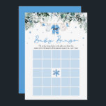 Blue Christmas Santa Baby Bingo Baby shower Game Kaart<br><div class="desc">Breng feestelijke opwinding aan uw baby shower met onze Blue Baby Clothes Christmas Santa Baby Bingo Baby shower Game! Dit spel heeft charmante blauwe babykleding die op een achtergrond met een kerstthema hangt, ideaal voor het winterse baby shower van een jongen. Leuk en gemakkelijk te spelen, dit bingospel zal uw...</div>
