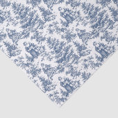 Blue Christmas Santa Toile Tissuepapier (Detail)