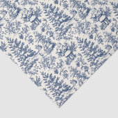 Blue Christmas Santa Toile Tissuepapier (Detail)