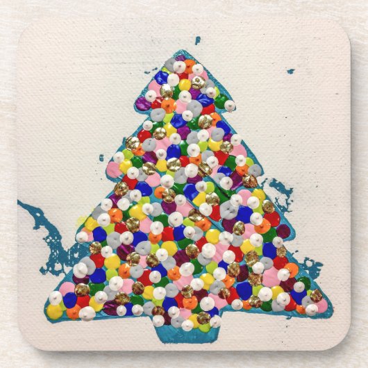 Blue Christmas Set van 6 Onderzetters (Voorkant)