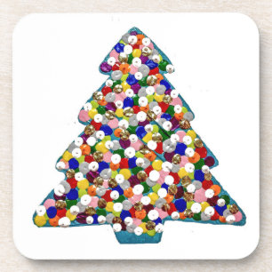 Blue Christmas Set van 6 Onderzetters