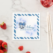 Blue Christmas Silver Bells Servet (Insitu)