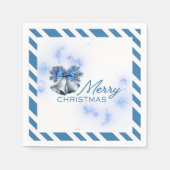 Blue Christmas Silver Bells Servet (Voorkant)
