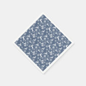 Blue Christmas snowflakes deer pattern Servet (Hoek)