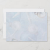 Blue Christmas Starfish Beach Huwelijksuitnodiging Kaart (Achterkant)