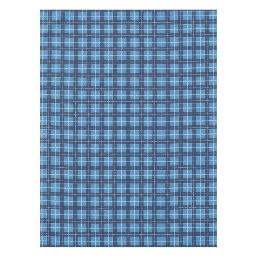 Blue Christmas Tartan Plaid Holiday Tafelkleed (Voorkant)