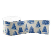 Blue Christmas toile Grosgrain Lint (Spoel)