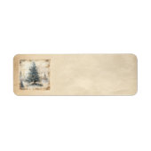  Blue Christmas Tree Adresetiketten Etiket (Voorkant)