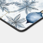 Blue Christmas Tree Ornamenten Pattern Bureaumat (Hoek)