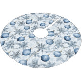 Blue Christmas Tree Ornaments Pattern Kerstboom Rok (Gekanteld)