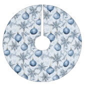 Blue Christmas Tree Ornaments Pattern Kerstboom Rok (Voorkant)