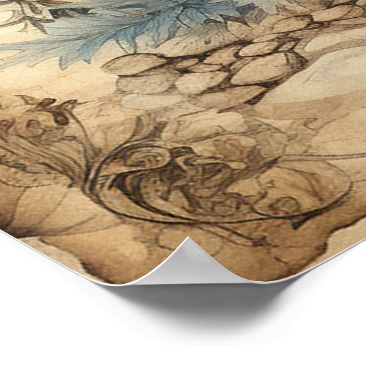  Blue Christmas Tree Poster