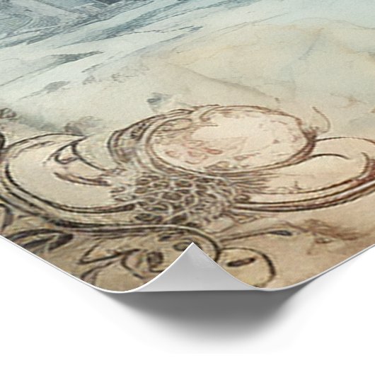 Blue Christmas Tree Poster (Hoek)