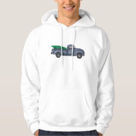  Blue Christmas Tree Truck Hoodie
