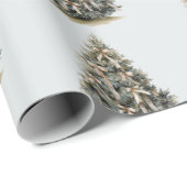 Blue Christmas Trees Cadeaupapier (Rol Hoek)