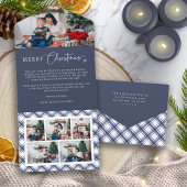 Blue Christmas Trifold Kaart