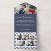 Blue Christmas Trifold Kaart (Binnen)