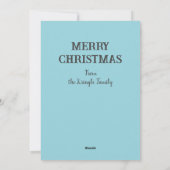 Blue Christmas Village Art Holiday Flat Kaart (Achterkant)