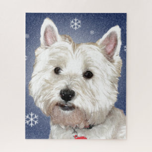 BLUE CHRISTMAS westie Legpuzzel
