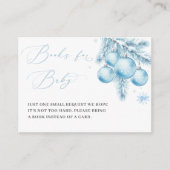 Blue Christmas Winter Boy Books for Baby Informatiekaartje (Voorkant)
