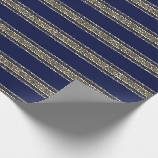 Blue Christmas wrapping paper  Cadeaupapier (Hoek)