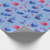 Blue Christmas wrapping paper roll Cadeaupapier (Hoek)