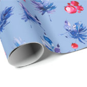 Blue Christmas wrapping paper roll Cadeaupapier (Rol Hoek)