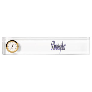 Blue Christopher Name Logo, Naambordje