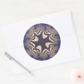 Blue Chrome Cross Ronde Sticker (Envelop)