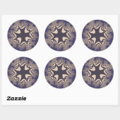 Blue Chrome Cross Ronde Sticker (Vel)