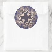 Blue Chrome Cross Ronde Sticker (Tas)
